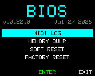 BIOS menu