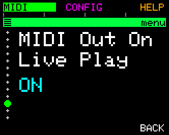 MIDI Out On Live Play (default On)
