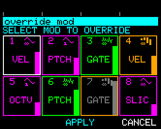 Override Mod - all eight slots in use