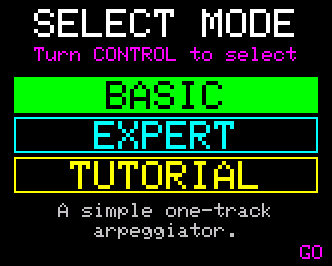 SELECT MODE at power-on