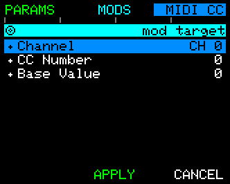 Modulation CC Config