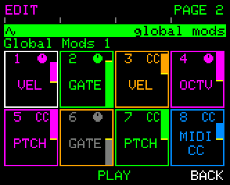 Modulation - global Macro and MIDI CC modulators