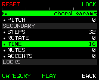 Chord Track Parameters